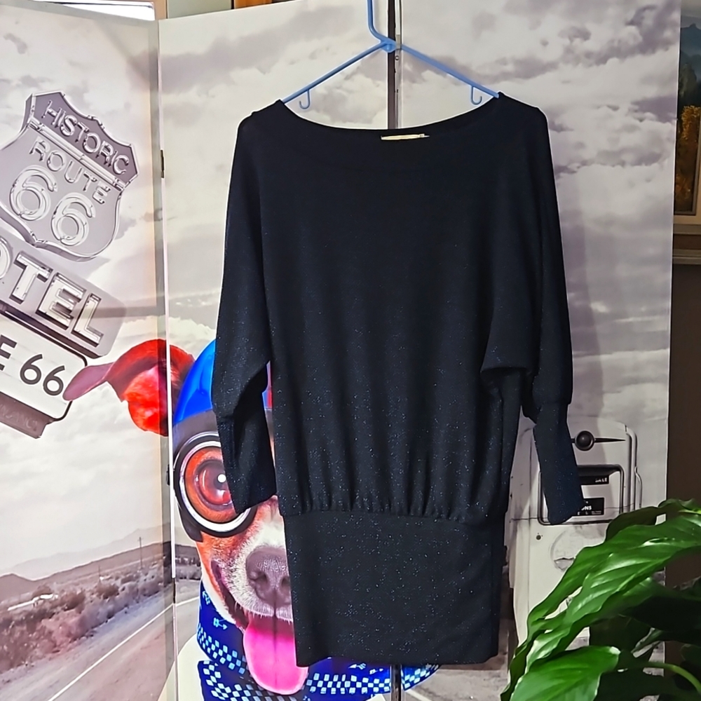 Dress, tunic, blue sparkling blue,  great for parties, w/ leggings, heels
